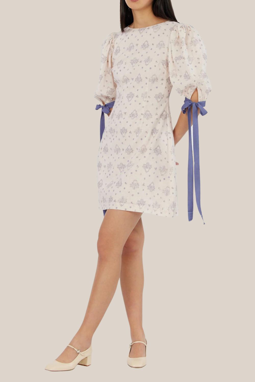 Amelius Blue Maiden Linen Mini Dress