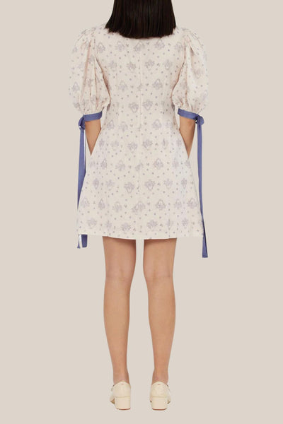 Amelius Blue Maiden Linen Mini Dress