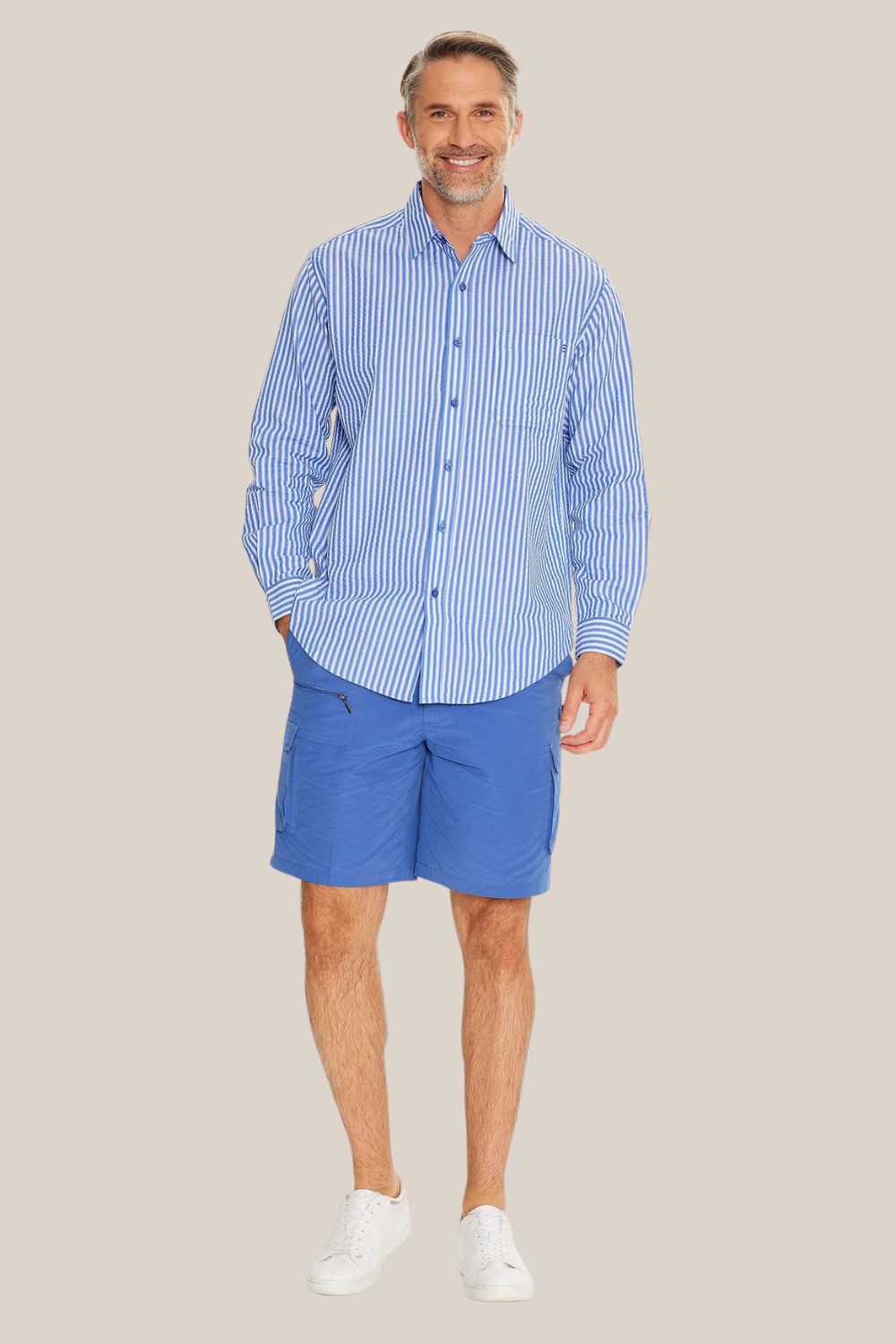 Breakaway Jet Seersucker Long Sleeve Shirt