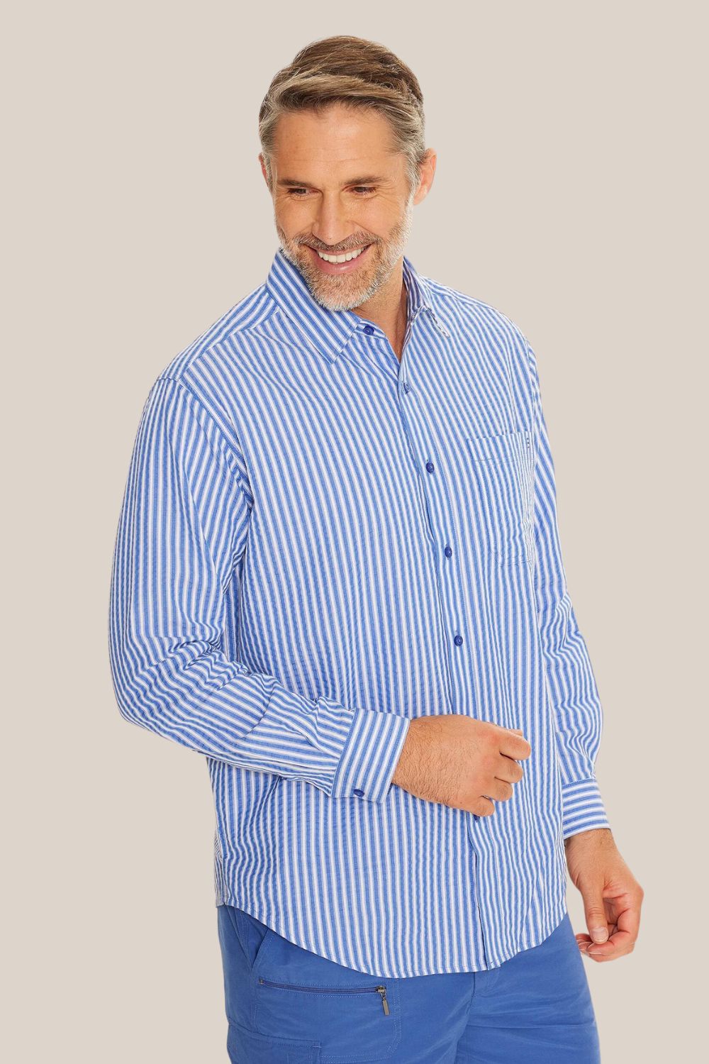 Breakaway Jet Seersucker Long Sleeve Shirt