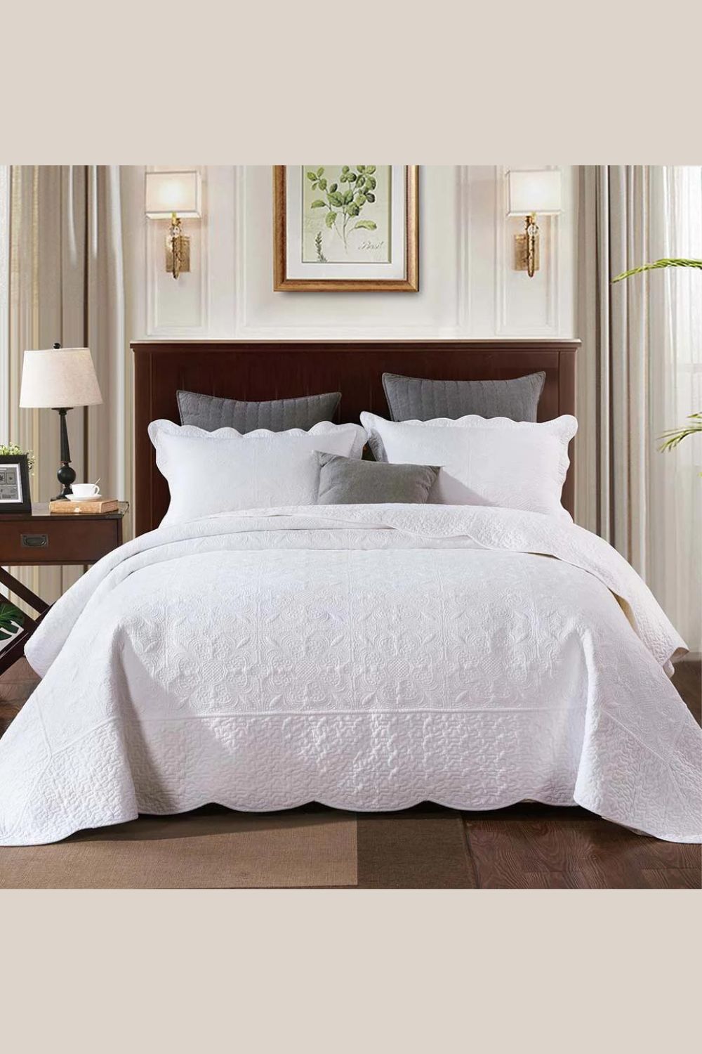 Classic Quilts Antique White Quilt - Queen