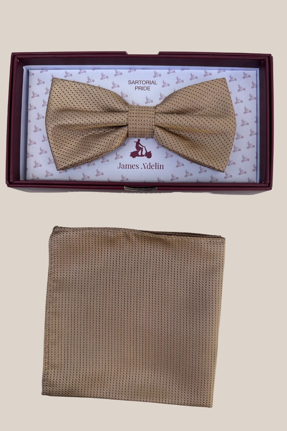 James Adelin Pin Dot Microfibre Bow