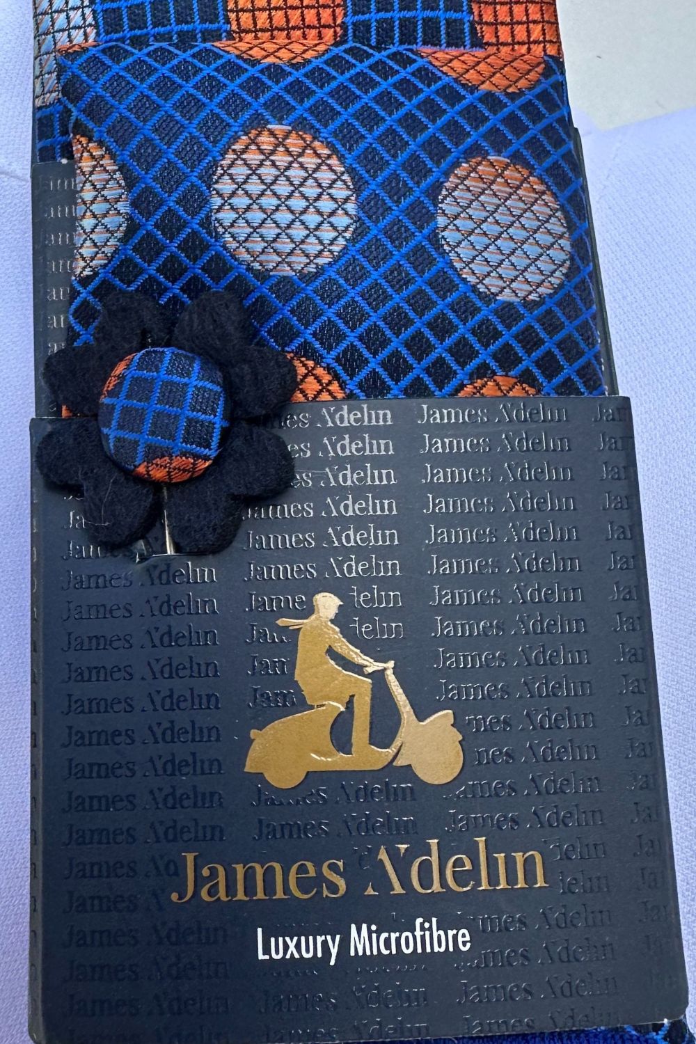 James Adelin Microfibre Tie, Hank & Flower Set