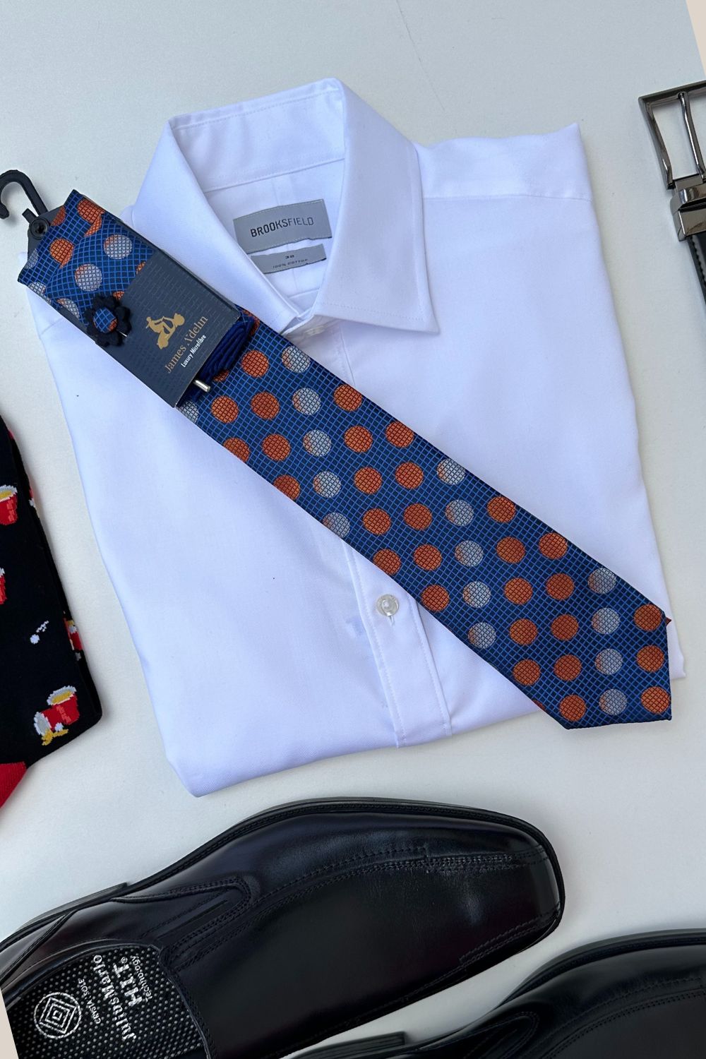 James Adelin Microfibre Tie, Hank & Flower Set