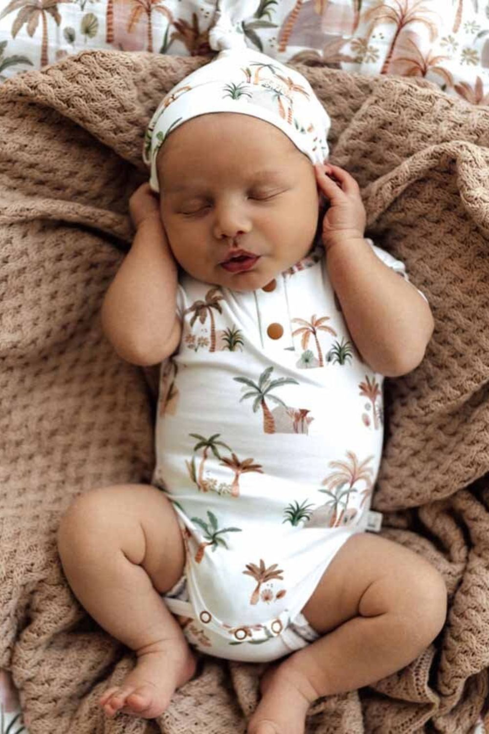 Snuggle Hunny Palm Springs Short Sleeve Bodysuit