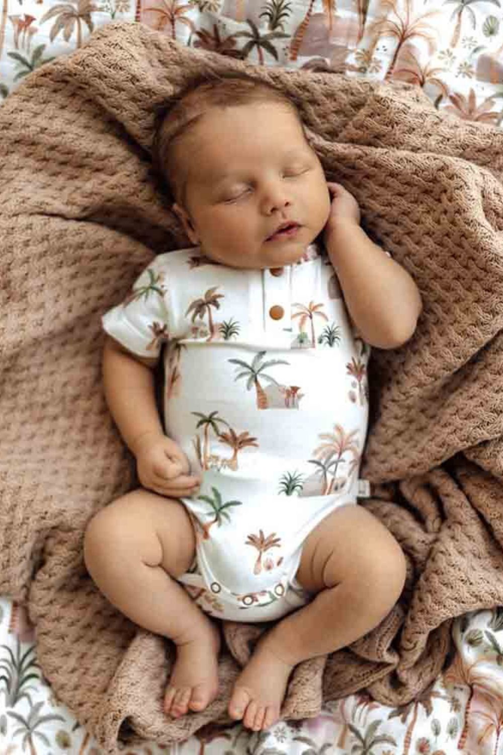 Snuggle Hunny Palm Springs Short Sleeve Bodysuit