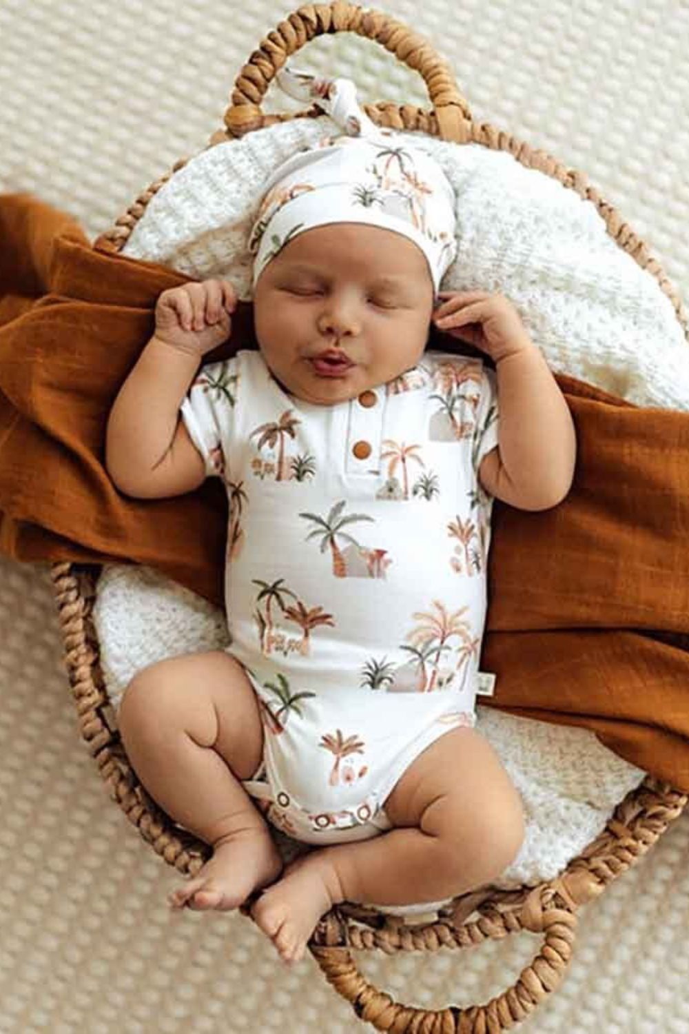 Snuggle Hunny Palm Springs Short Sleeve Bodysuit