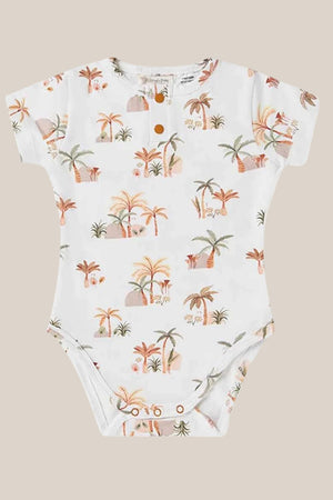 Snuggle Hunny Palm Springs Short Sleeve Bodysuit