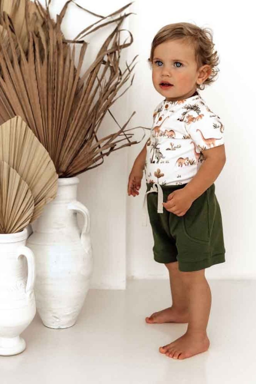 Snuggle Hunny Dino Short Sleeve Bodysuit