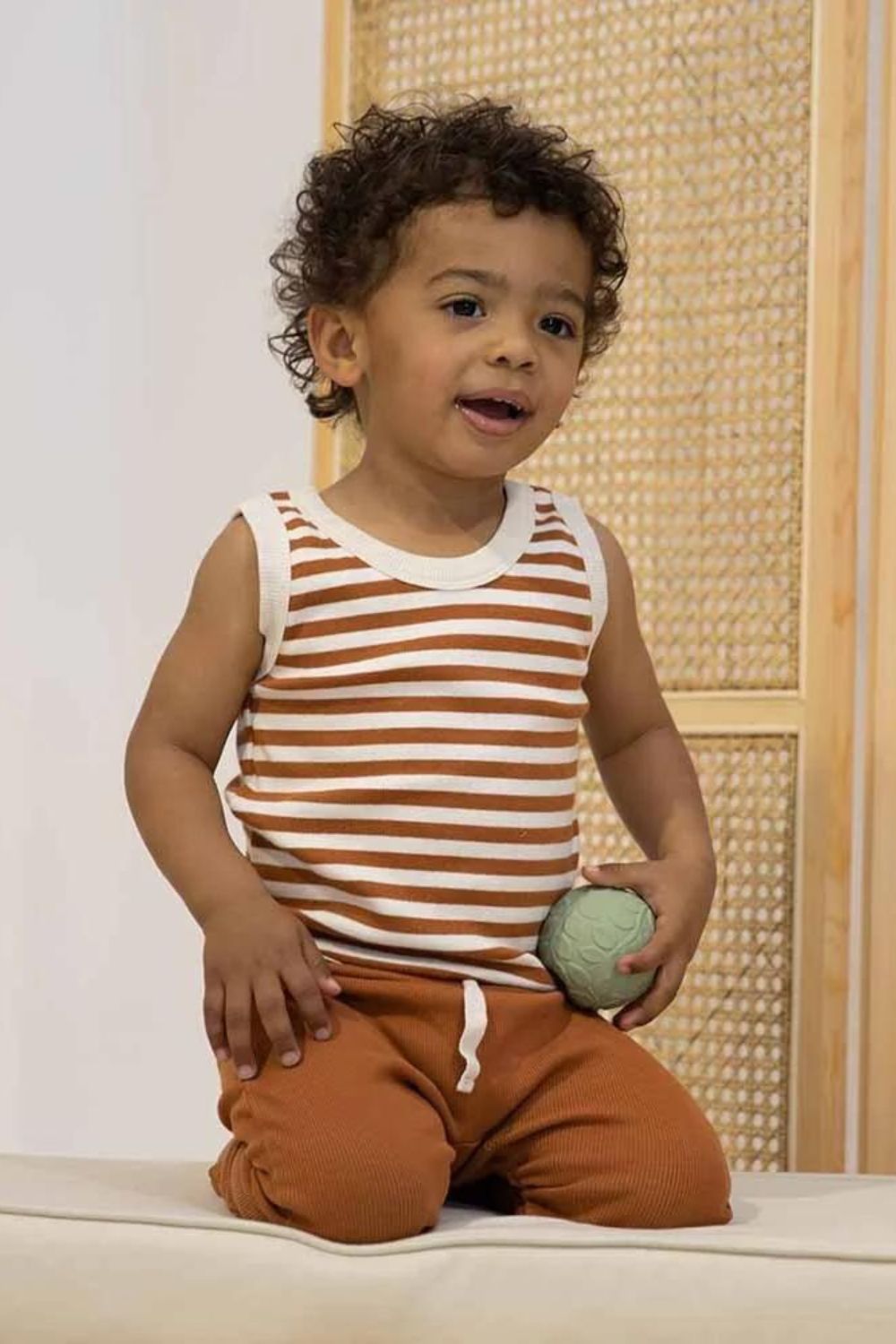 Snuggle Hunny Biscuit Stripe Singlet