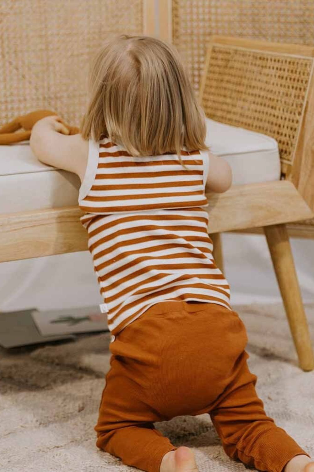 Snuggle Hunny Biscuit Stripe Singlet