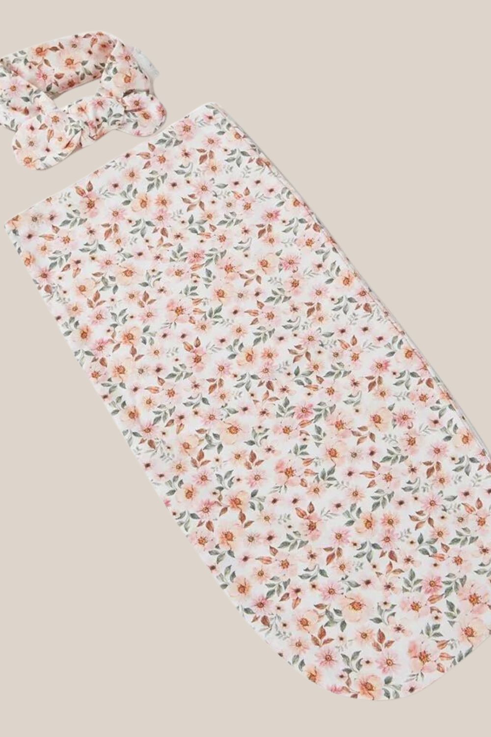 Snuggle Hunny Spring Floral Snuggle Swaddle & Topknot Set