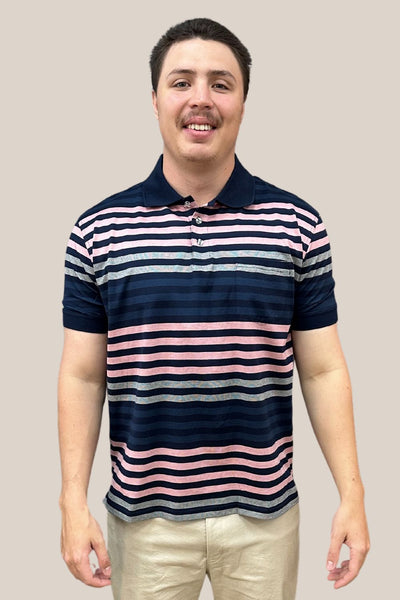 Back Bay Mercerized Cotton Striped Polo