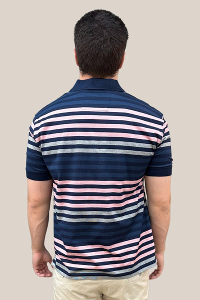 Back Bay Mercerized Cotton Striped Polo