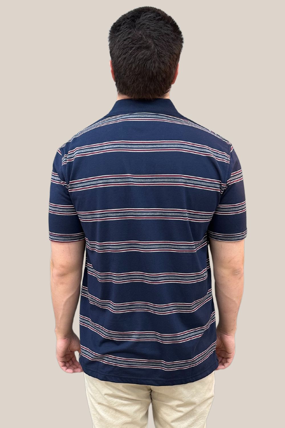 Blue Horizon Jersey Striped Polo