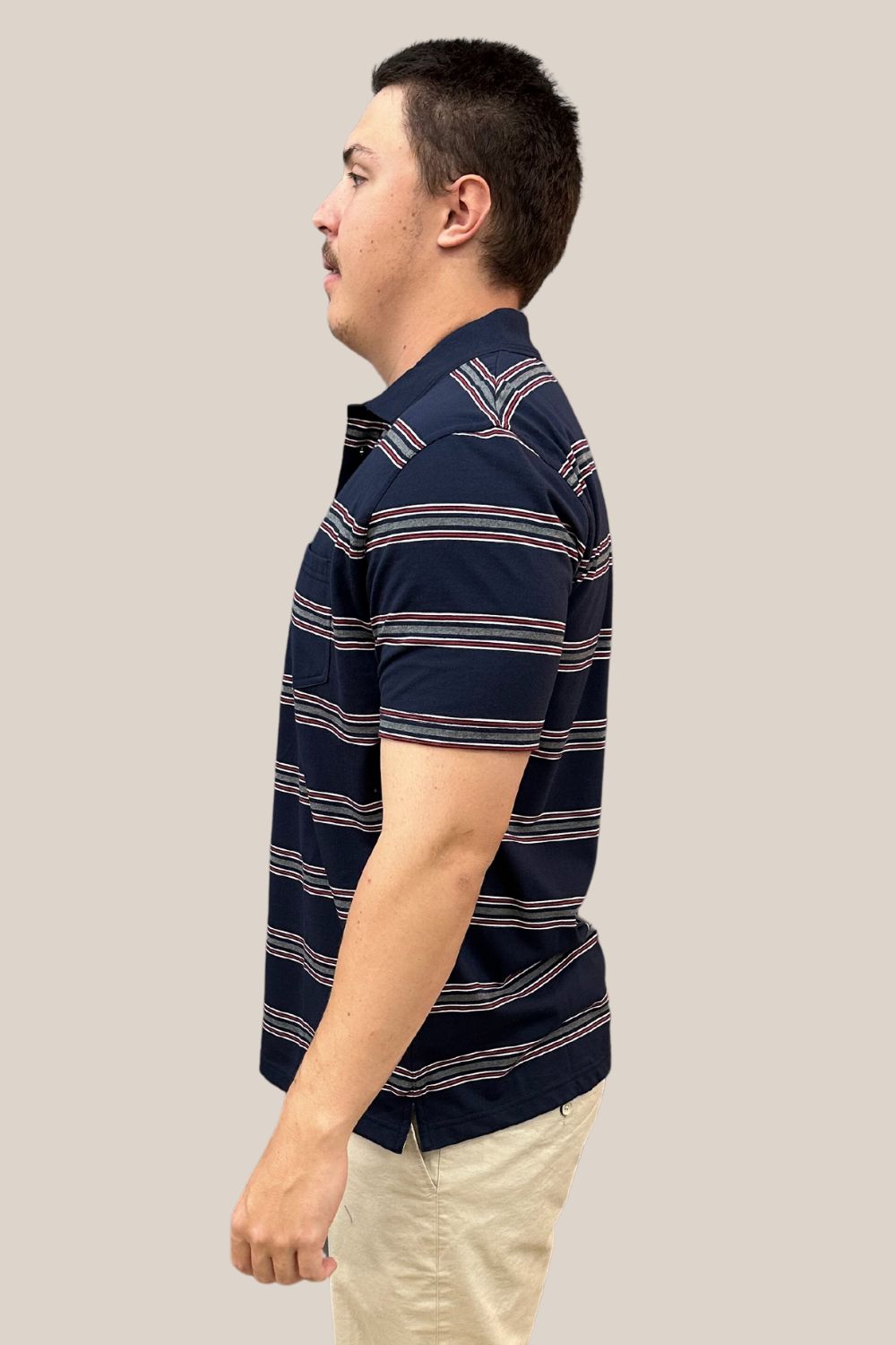Blue Horizon Jersey Striped Polo