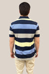 Blue Horizon Pique Striped Polo