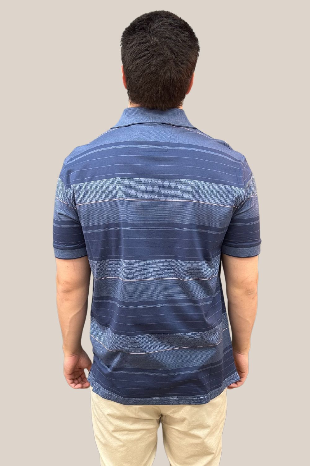 Back Bay Mercerized Cotton Striped Polo