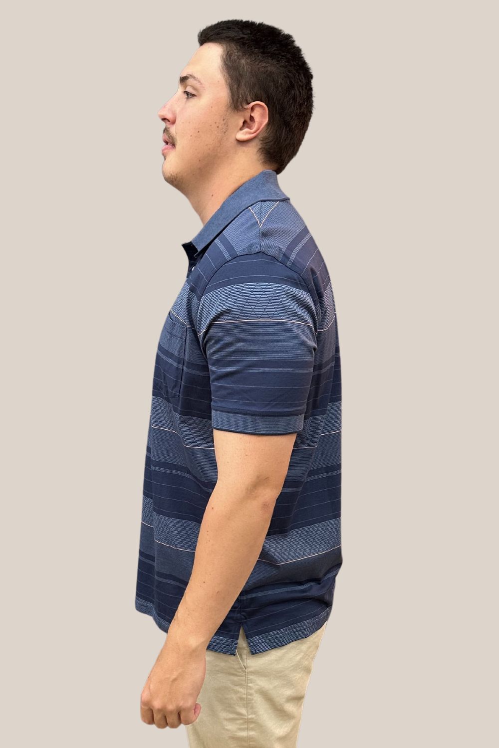 Back Bay Mercerized Cotton Striped Polo