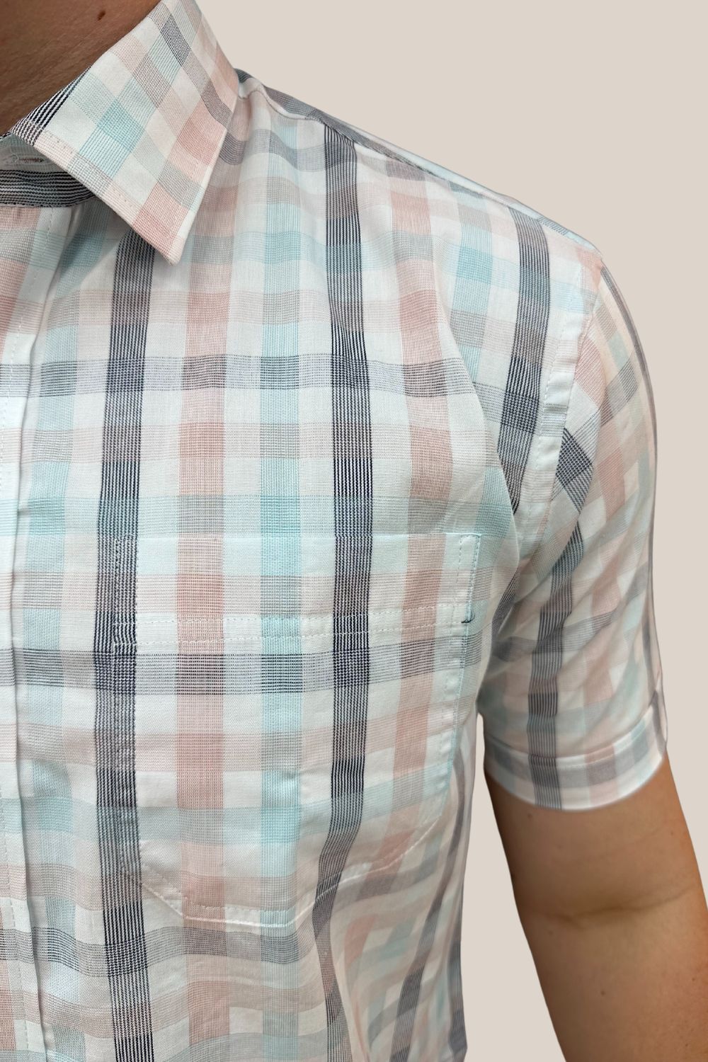 Back Bay Cotton Check Short Sleeve Shirt