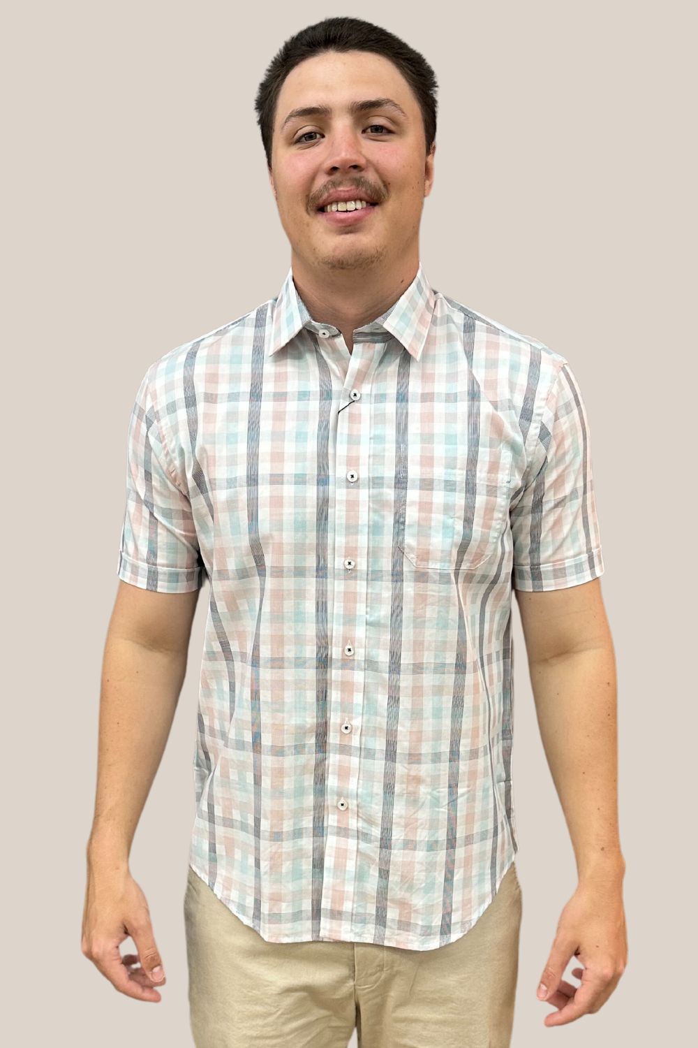 Back Bay Cotton Check Short Sleeve Shirt