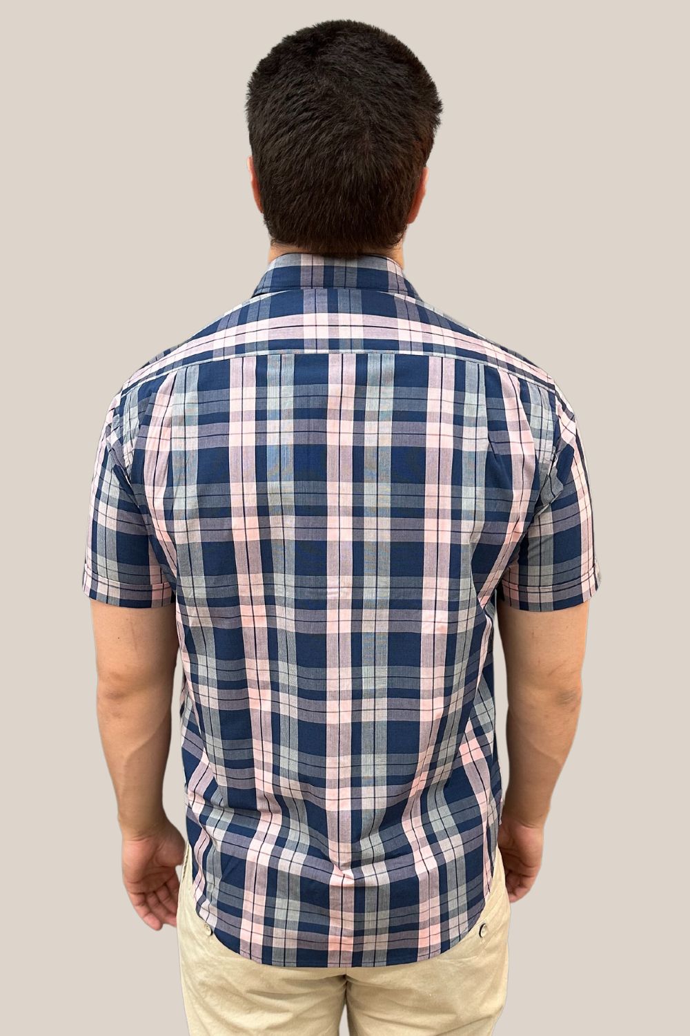 Back Bay Bamboo Poly Check Short Sleeve Shirt