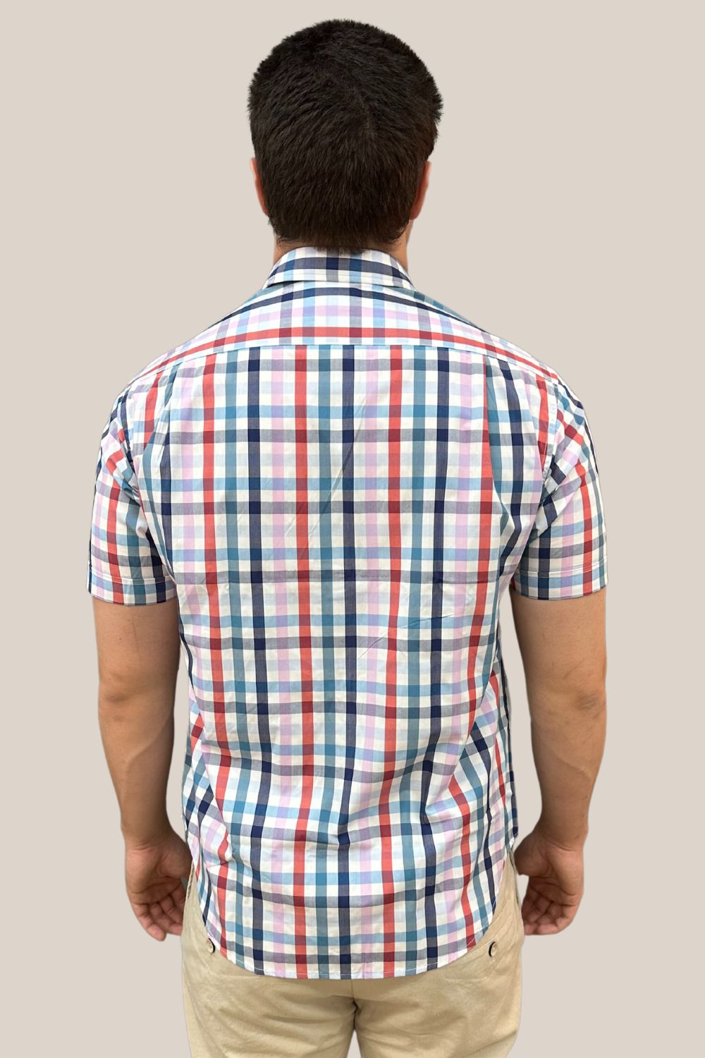 Back Bay Bamboo Poly Check Short Sleeve Shirt