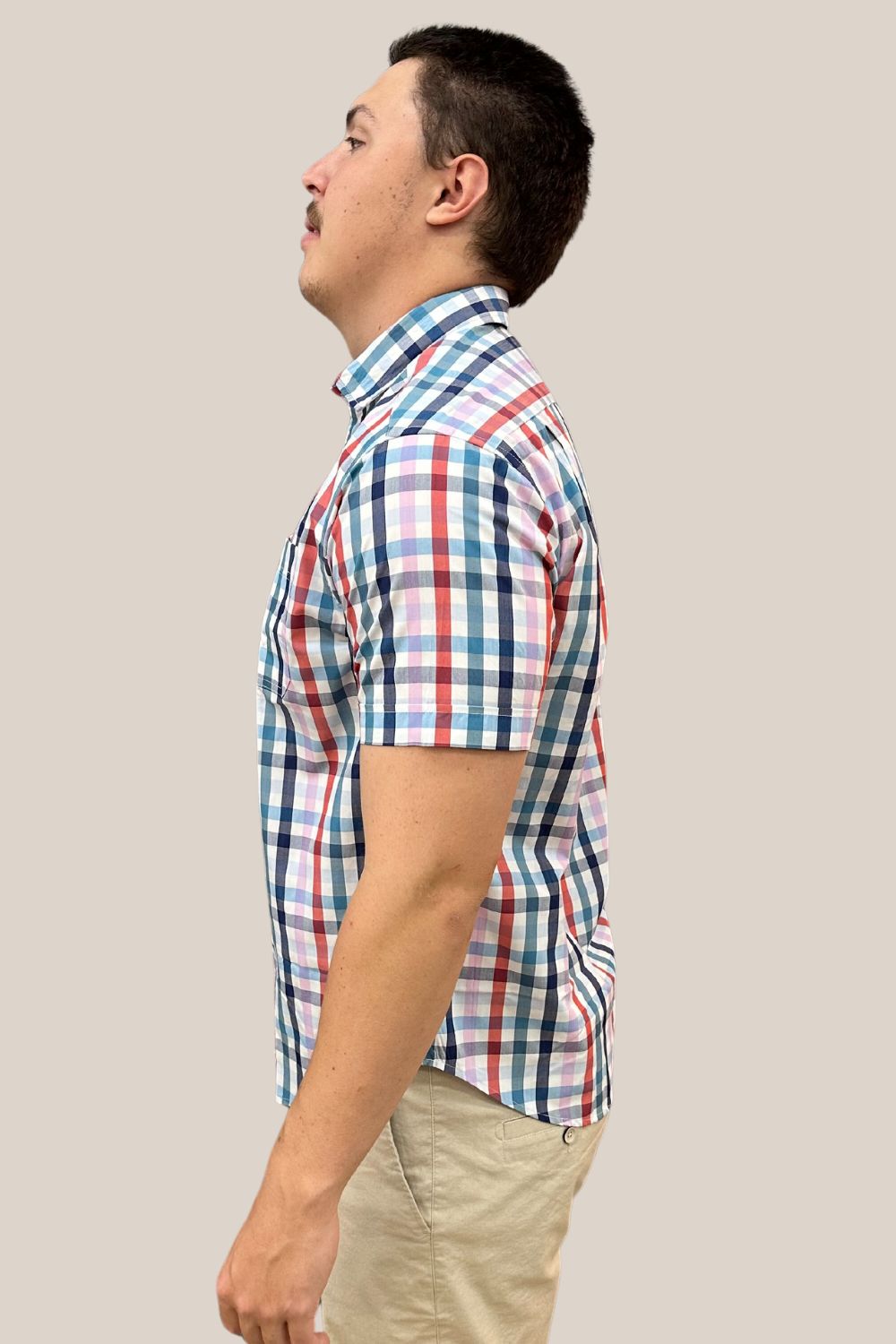 Back Bay Bamboo Poly Check Short Sleeve Shirt