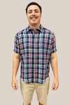 Back Bay Linen Check Short Sleeve Shirt