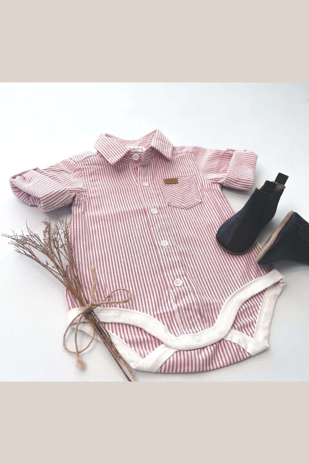 Love Henry Baby Boys Dress Shirt Romper