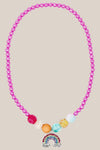 Pink Poppy Rainbow Necklace And Bracelet Set