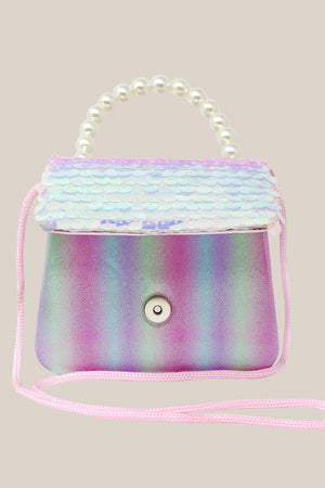 Pink Poppy Shimmering Mermaid Sequin Hard Handbag