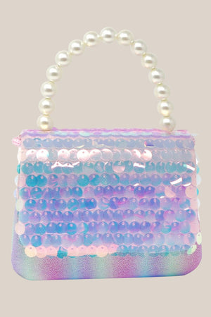 Pink Poppy Shimmering Mermaid Sequin Hard Handbag