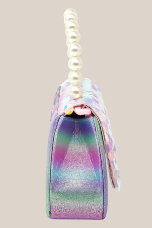 Pink Poppy Shimmering Mermaid Sequin Hard Handbag