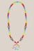 Pink Poppy Daisy Rainbow Necklace