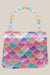 Pink Poppy Shimmering Mermaid Scale Hard Handbag