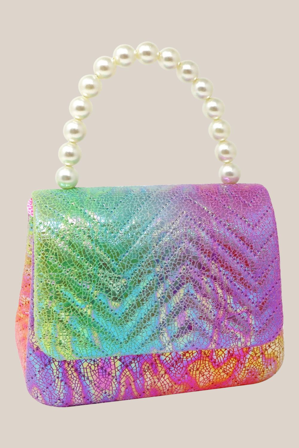 Pink Poppy Unicorn Dreamer Quilted Rainbow Hard Handbag