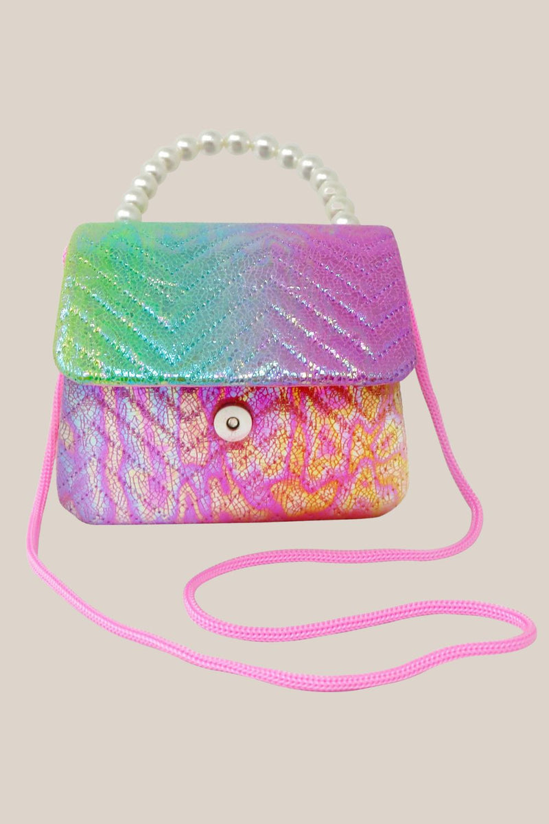 Pink Poppy Unicorn Dreamer Quilted Rainbow Hard Handbag