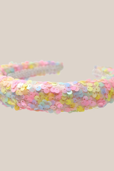 Pink Poppy Sequin Headband