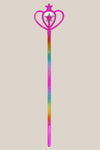 Pink Poppy Rainbow Unicorn Star Wand