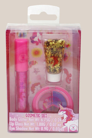 Pink Poppy Unicorn Butterfly Cosmetic Set