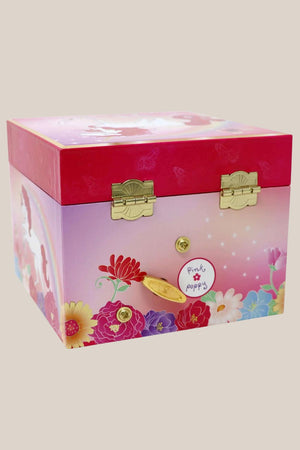 Pink Poppy Unicorn Butterfly Musical Jewellery Box
