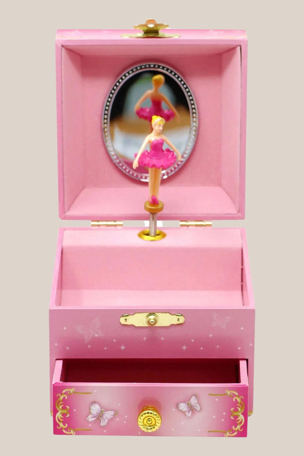 Pink Poppy Butterfly Ballet Musical Jewellery Box