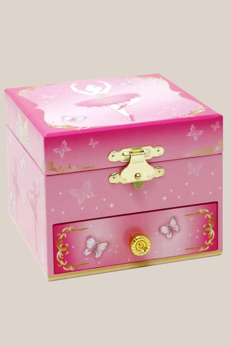 Pink Poppy Butterfly Ballet Musical Jewellery Box