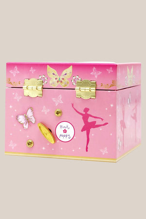 Pink Poppy Butterfly Ballet Musical Jewellery Box
