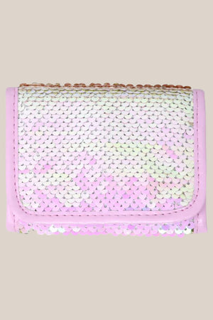 Pink Poppy Sequin Wallet