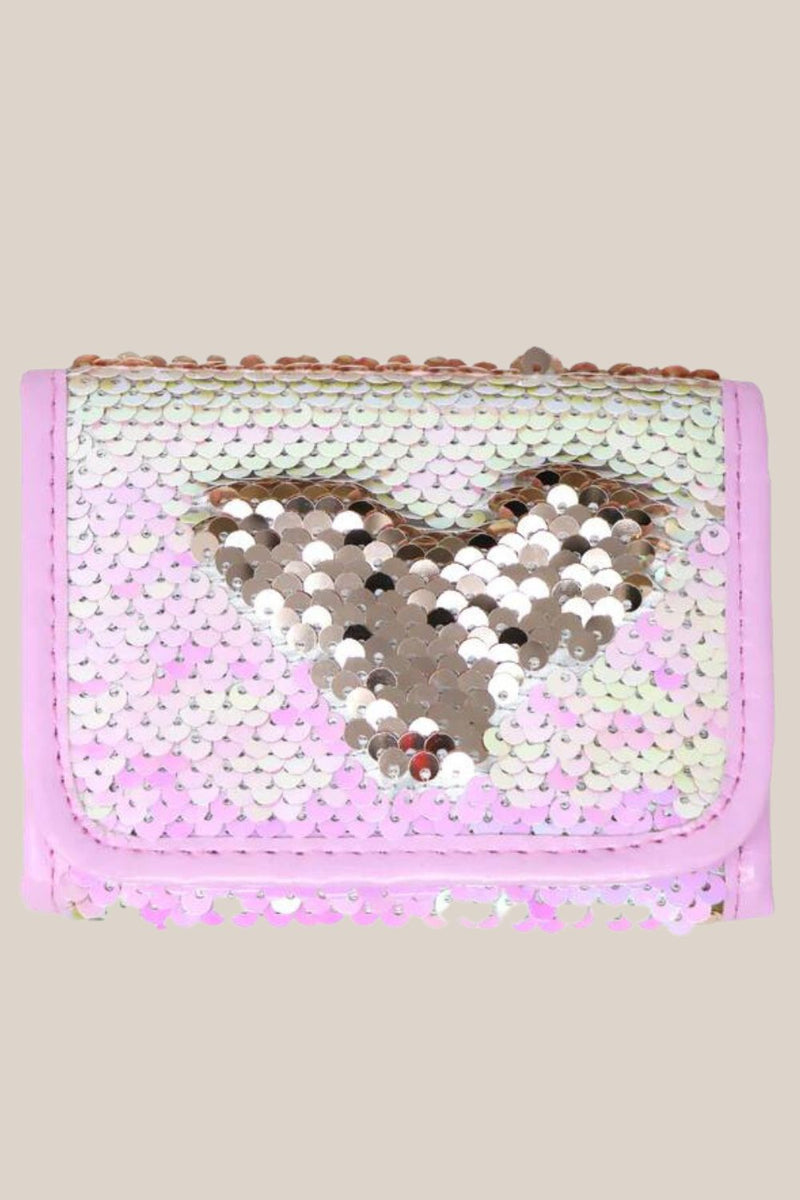 Pink Poppy Sequin Wallet
