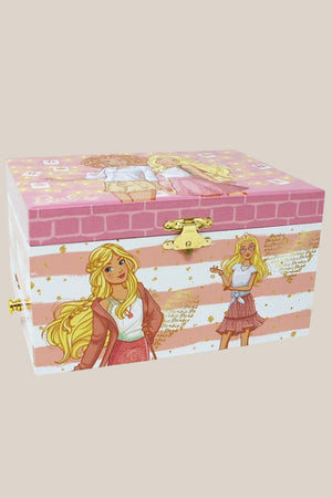 Pink Poppy Barbie Golden Blush Luxury Music Box