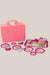 Pink Poppy Rainbow Butterfly Tea Set In Basket
