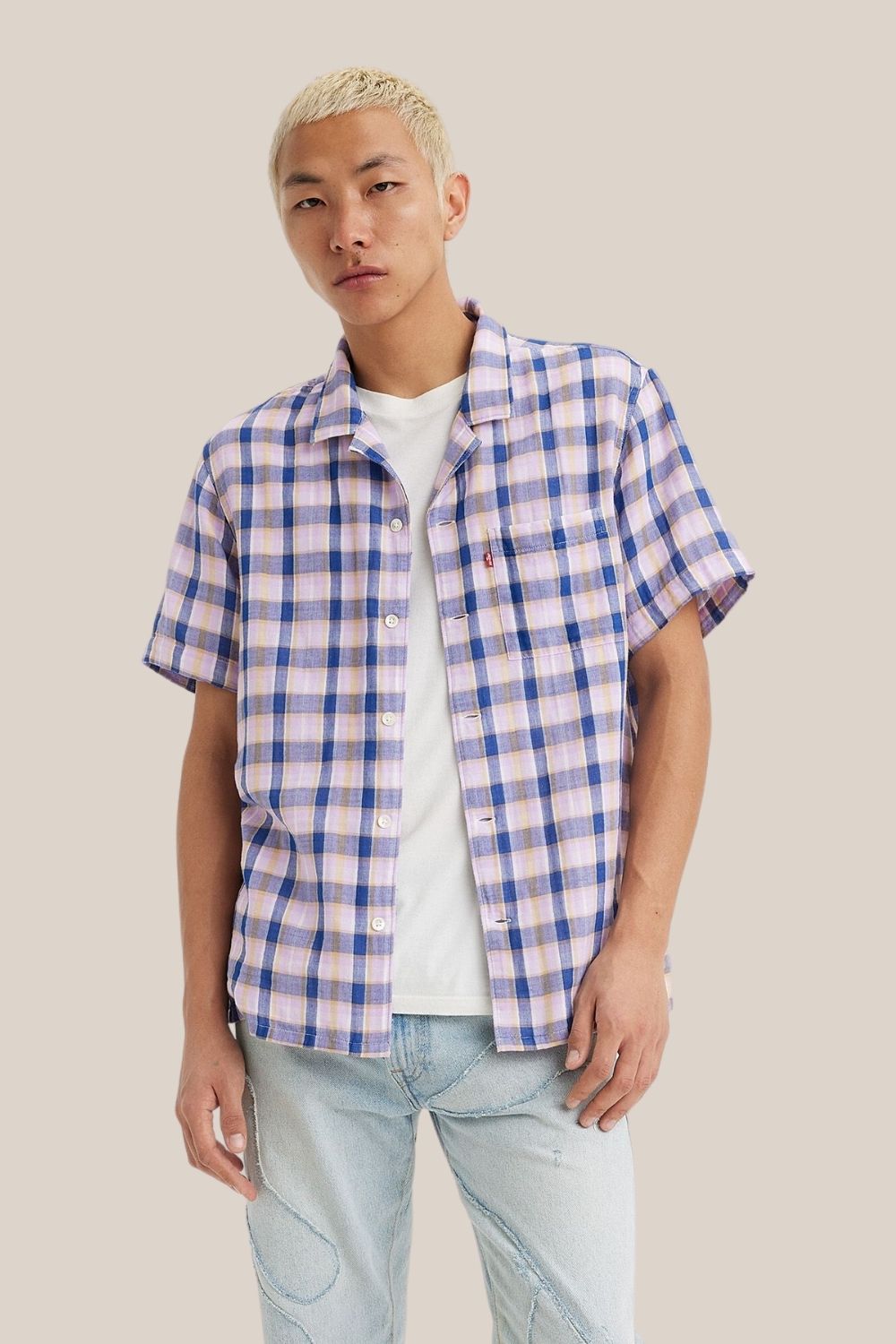 Levi Mens Sunset Camp Short Sleeve Shirt